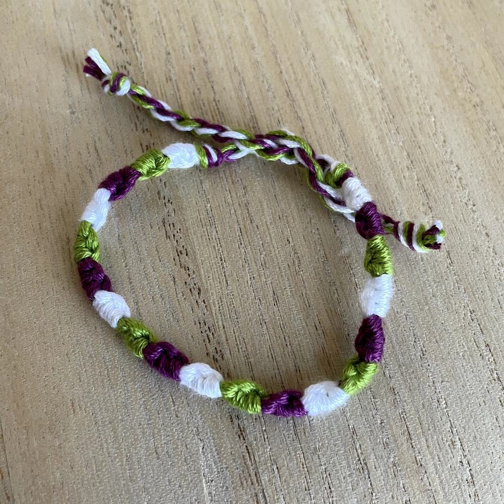 Tansy Bracelet, anklet, trendy, comfortable, tie, embroidery thread, woven, gift